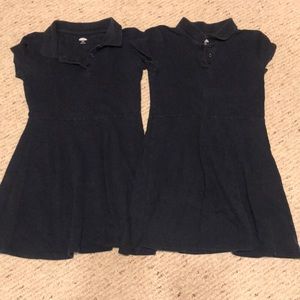 Old Navy 2 polo navy uniform dresses size 8
